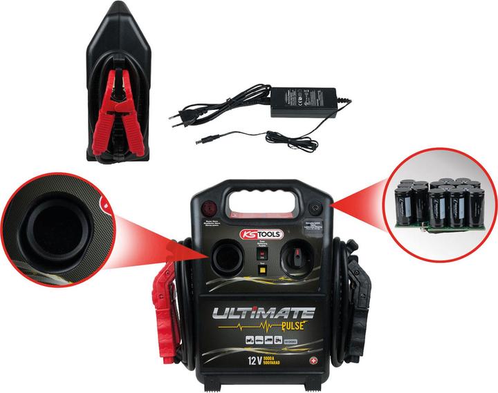 Immagine prodotto KS Tools Condensatore portatile 1800A Booster 12 Volt (9000 A)
