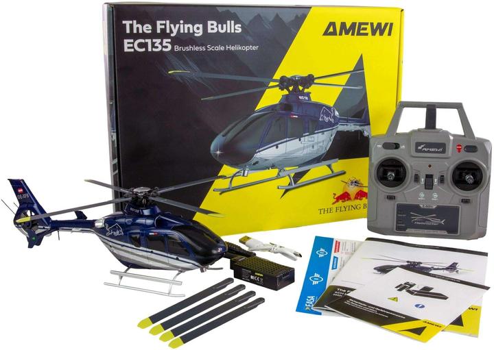 Actual product image Amewi The Flying Bulls EC135 Brushless 4-channel helicopter 6G RTF small