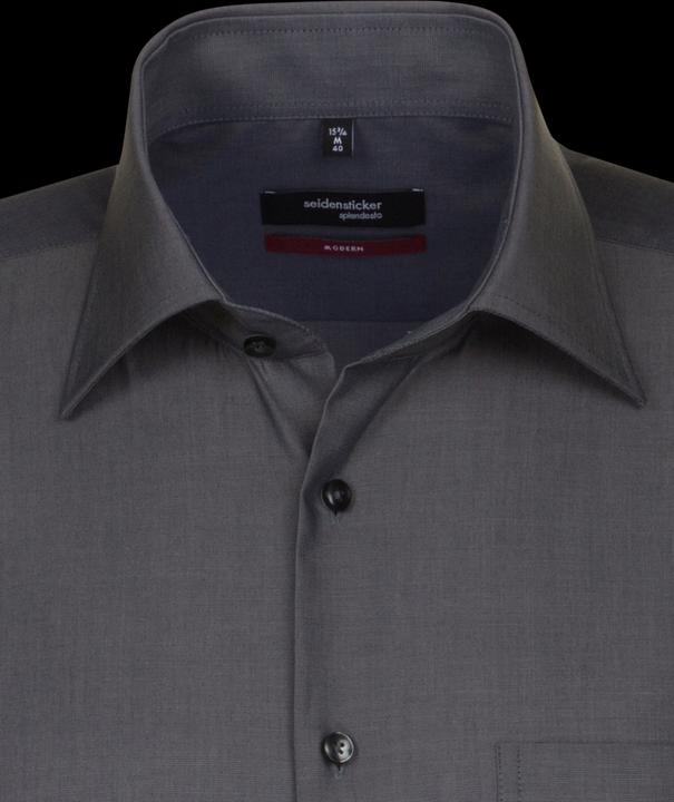 Produktbild Seidensticker Hemd Modern Fit Kent kurzarm bürgelfrei grey (40)