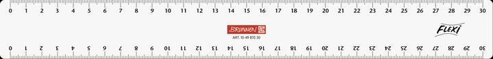 Actual product image Ruler Flexi 30 cm, crystal clear (300 mm)