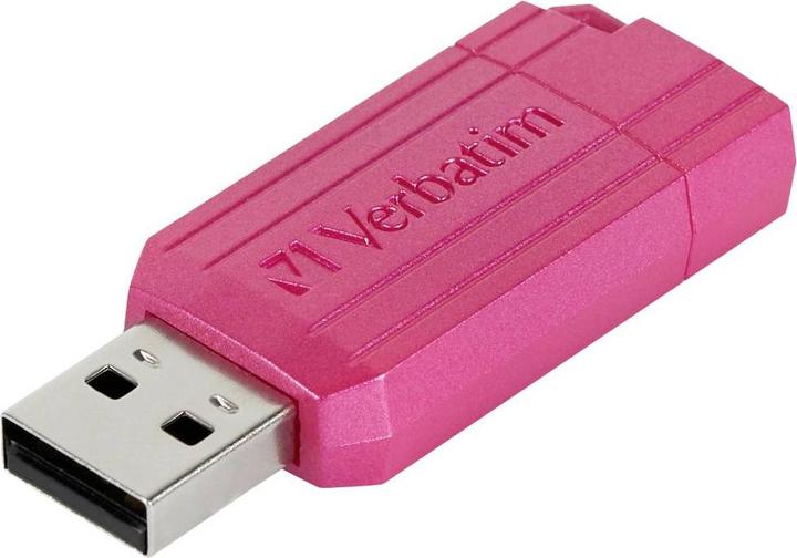 Produktbild Verbatim USB DRIVE 2.0 PINSTRIPE 128GB STORE?N?GO HOT PINK (128 GB, USB-A)