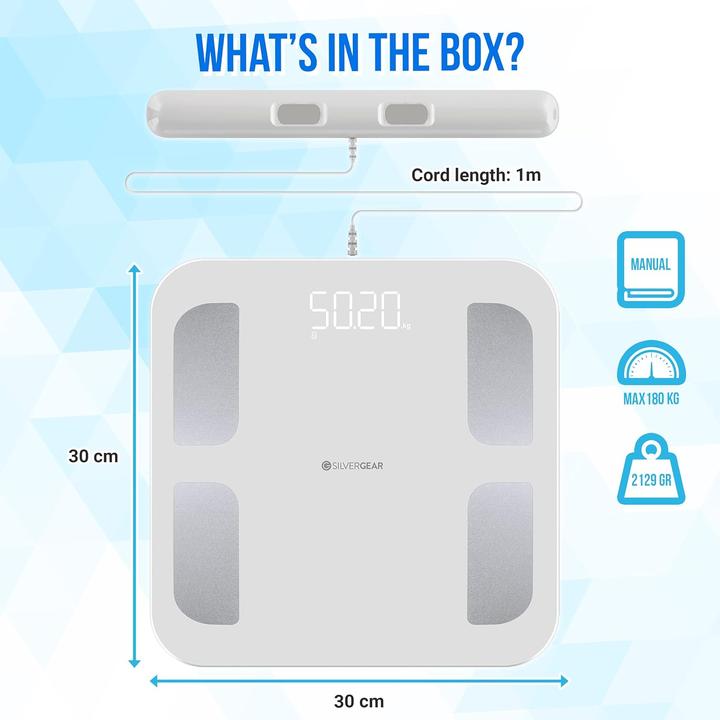 Produktbild Silvergear Körperfettwaage (180 kg)