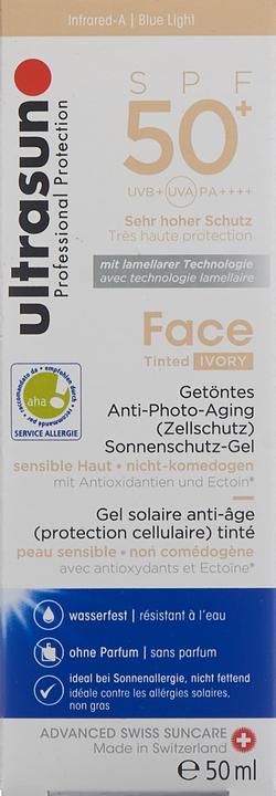 Produktbild Ultrasun Face Tinted SPF50+ Ivory (Sonnencreme, SPF 50, 50 ml, 93 g)