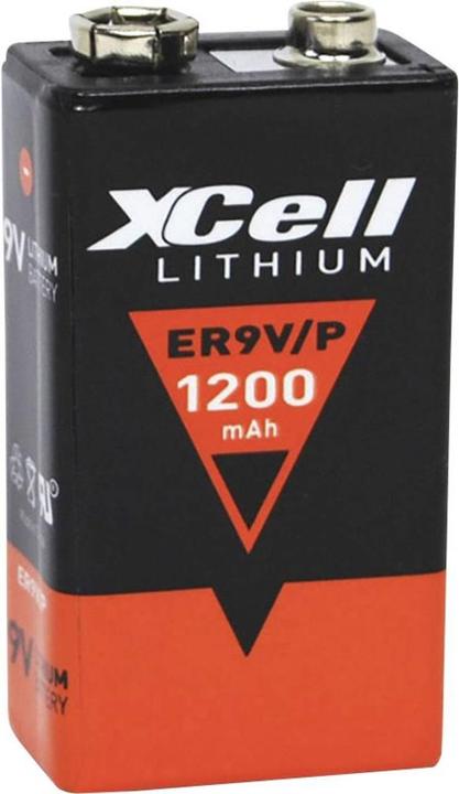 Actual product image XCell 9 V block battery lithium ER9 (1 pcs., 9V Block, 1200 mAh)