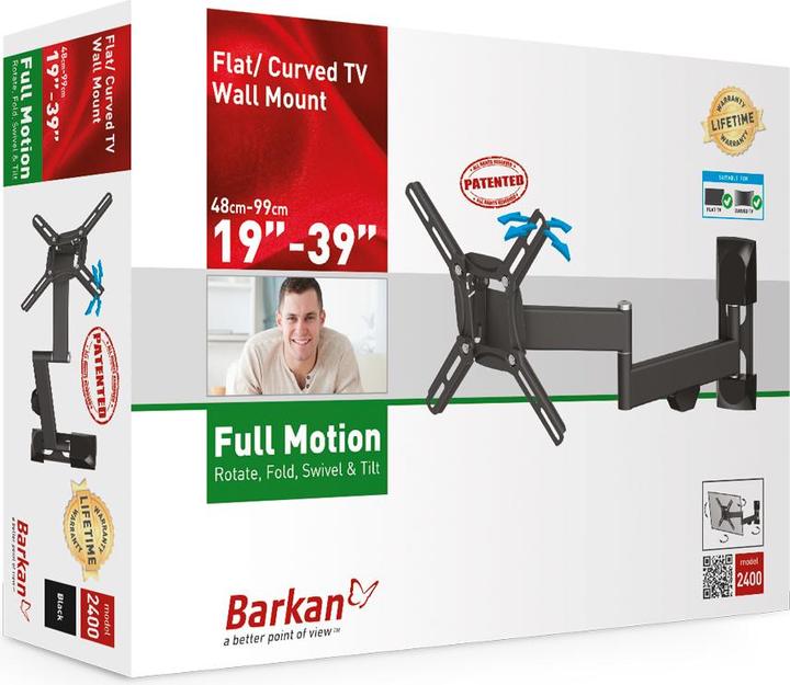 Immagine prodotto Barkan Wh 2400 (Muro, 43", 30 kg)