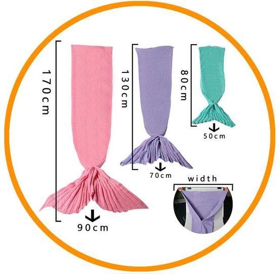 Immagine prodotto MU Classic Coperta a maglia a forma di sirena (70 x 130 cm)