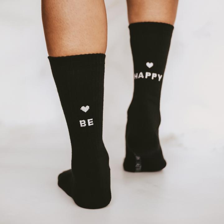 Produktbild Eulenschnitt Socken be happy schwarz S Gr.35-38 (35 - 38)