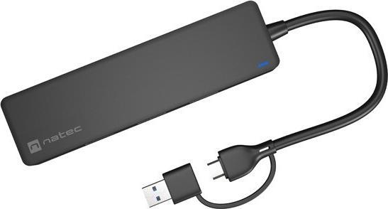Actual product image Genesis USB 3.0 HUB, Mayfly, 4-Port, Black (USB-C, 4 Ports)