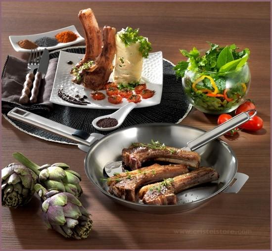 Image du produit Cristel Strate Amovible casserole en acier inoxydable Ø20cm (20 cm, Poêle à frire, Acier inoxydable)