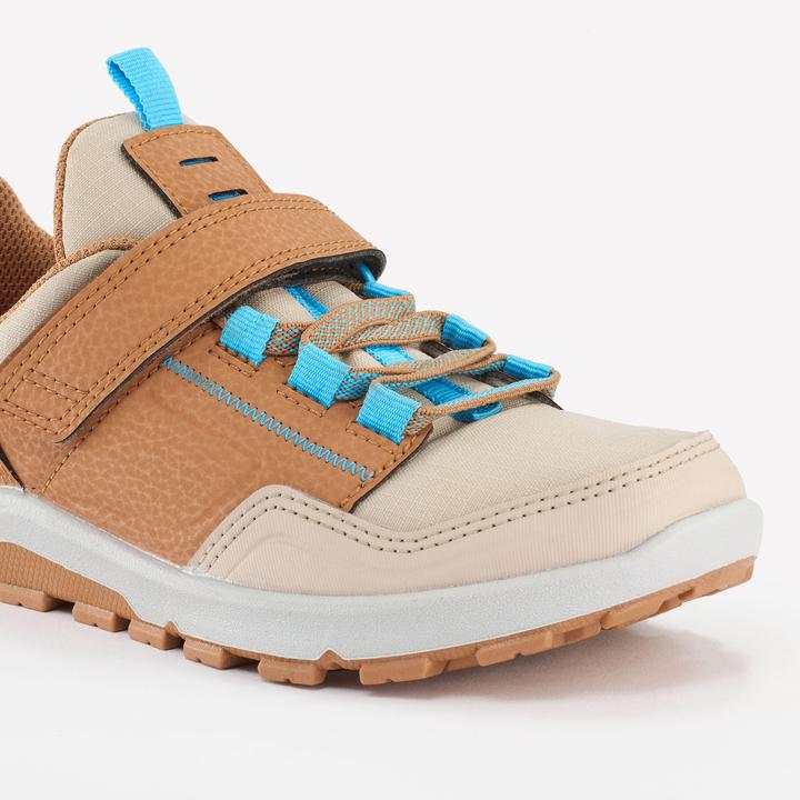 Image du produit Quechua Chaussures de randonnée enfants taille 28-34 basses Velcro randonnée - NH500 marron/bleu (28)