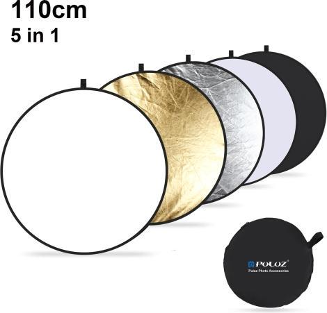Image du produit Puluz Réflecteur pliable Système 5 en 1 (Réflecteur rabattable, 110 cm)