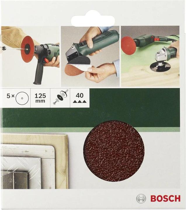 Immagine prodotto Bosch Zubehör Carta vetrata per il punto di levigatura (40, 60, 80, 120, 180)