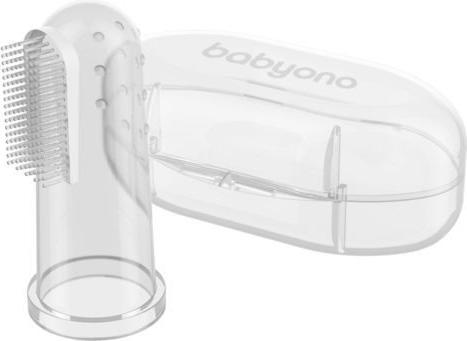 Actual product image Babyono Silicone finger toothbrush with box with box (Soft, 1 x)