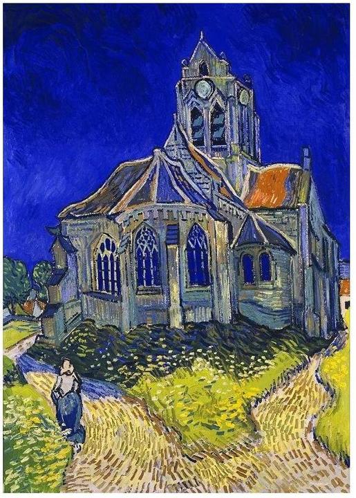 Actual product image Enjoy Puzzle ENJOY-1152 - Vincent Van Gogh: The Church in Auvers-sur-Oise, Puzzle, 1000 Pieces (1000 pieces)