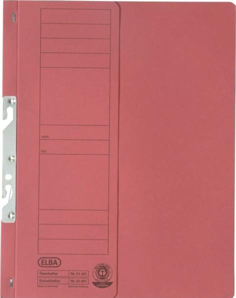 Elba Cardboard hook-in binder, red, authority stapling half front cover (A4, 1 x)