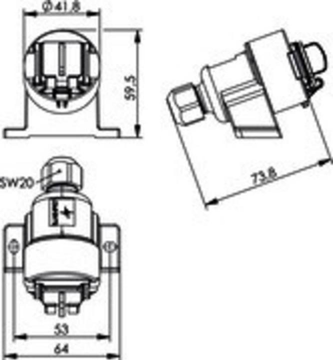 Produktbild Telegärtner RJ45-Anschlussdose Variante 6 Buchse, gerade Pole: 8P8C J00020A0436 Lichtgrau J00020A0436 1 St.