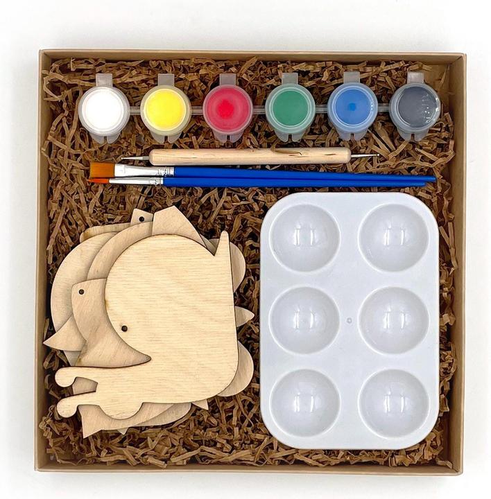 Produktbild Activity Board Niedliches Tier-Holz-Zeichenset mit Vogel, Schmetterling, Schnecke und Blatt, DIY-Bastelarbeiten