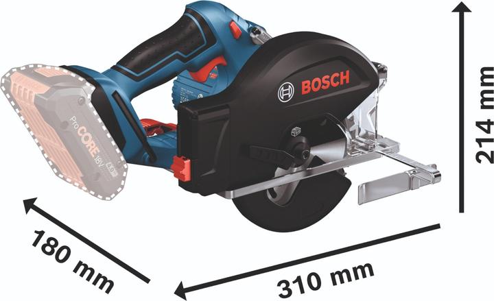 Actual product image Bosch Professional Bosch GKM 18V-50 Professional cordless metal circular saw 18 V 136 mm brushless + 1x ProCORE