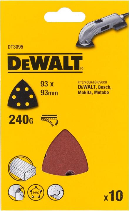 Actual product image DeWalt Triangular sandpaper Klettfix (240)
