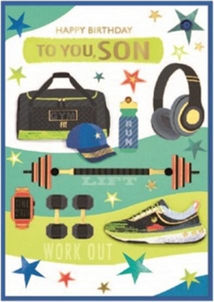 Actual product image Simon Elvin To You Son Happy Birthday Greetings Card (Pack of 6) (6 pcs.)