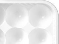 Immagine prodotto Kinvara portauovo in plastica 15 fori bianco trasparente