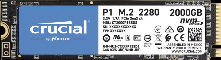 Actual product image Crucial P1 (2000 GB, M.2 2280)