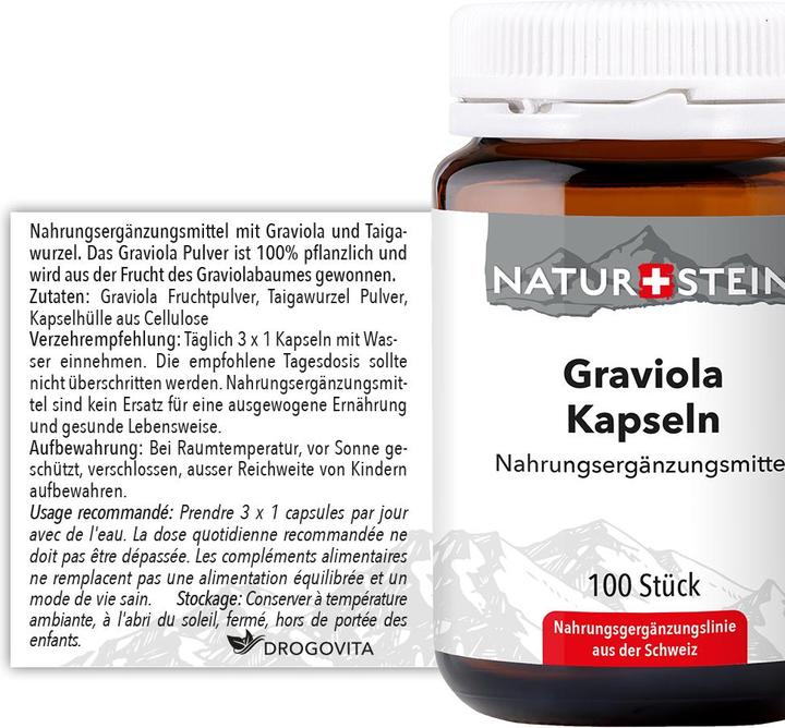 Actual product image Naturstein Graviola Kapsel (100 Piece, Capsules, 144 g)