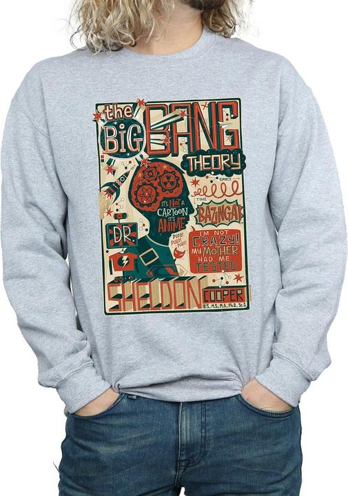 Image du produit Big Bang Theory Mens Infographic Poster Cotton Sweatshirt (XL)