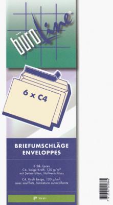 Image du produit BüroLine Enveloppe à lettres - plis latéraux (C4, 6 x)