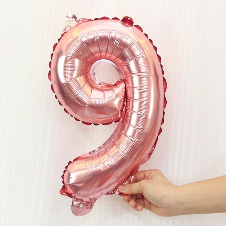 Actual product image Ueli Express Foil balloon number 9 40cm pink (1 x)