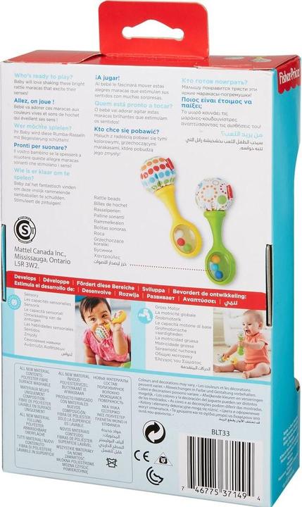 Image du produit Fisher-Price Mes Premières Maracas - Instrument de Musique Bébé - 3 mois et +