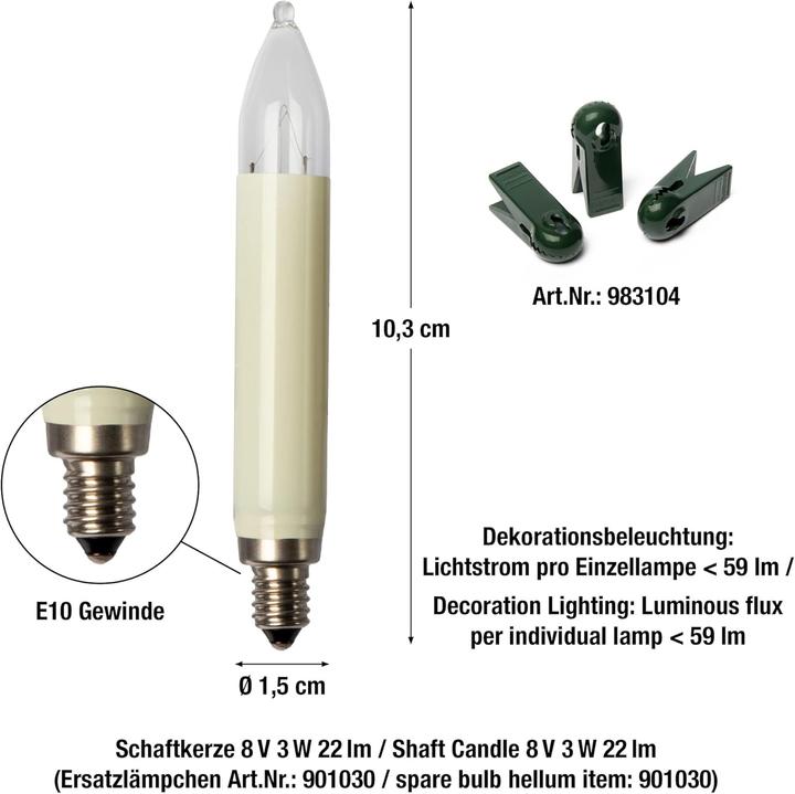 Produktbild Hellum Lichterkette AGL ws 30LP IP20 23,3m 90W m.LM (23.30 m)