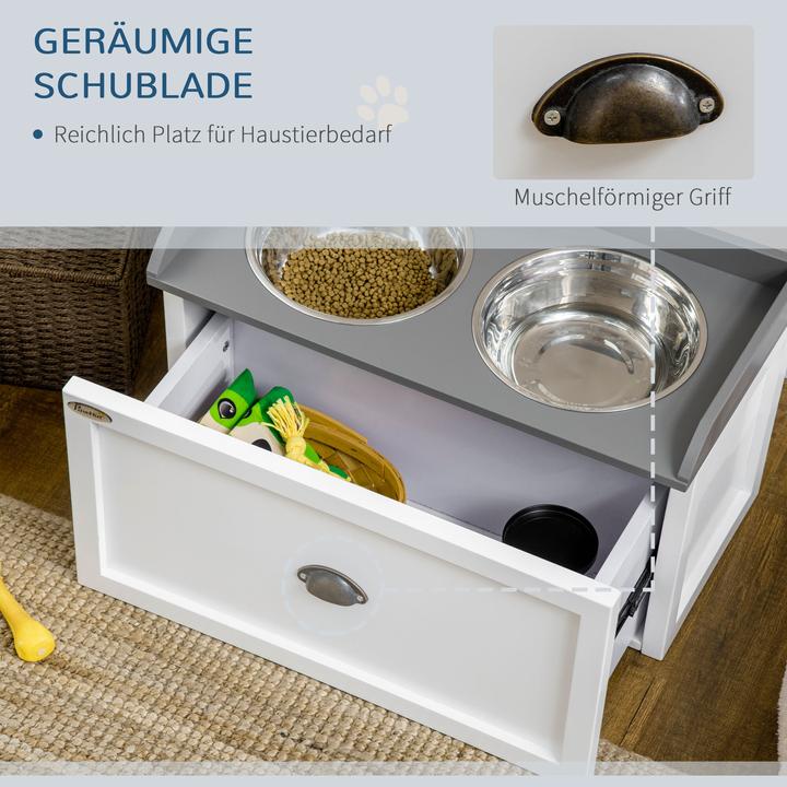 Immagine prodotto PawHut Ciotola per cani con cassetto (2 l)