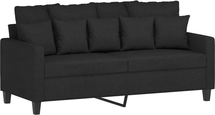 Produktbild VidaXL 2-Sitzer-Sofa Schwarz 140 cm Stoff,Farbe: Schwarz,Material (2-Sitzer)
