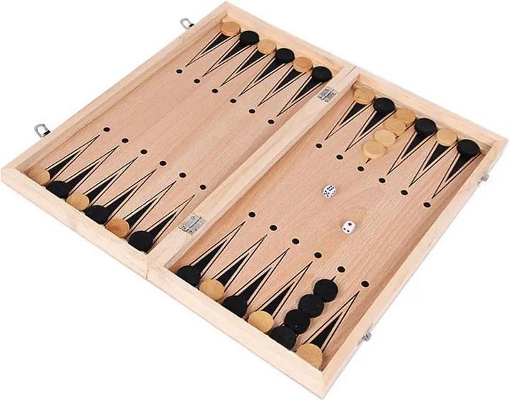 Produktbild PhoneLook 3 in 1 hölzernes Brettspiele Box Schöne kiste für Schach, Backgammon & Dame 44cm