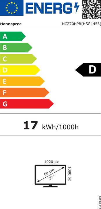 Energie-Label Hannspree HC270HPB (1920 x 1080 Pixel, 27")