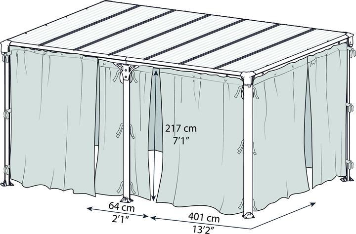 Produktbild Palram Vorhänge für Milano 3 x 4.3 (465 cm, 217 cm)