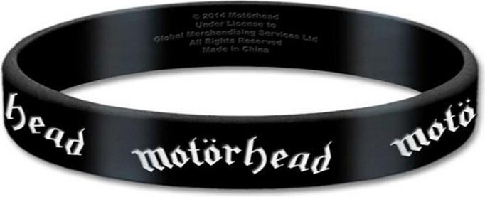 Actual product image Motorhead Logo Silicone Wristband (100% synthetic material)