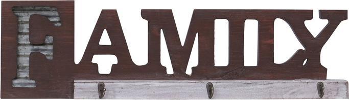 Produktbild Mendler Wandgarderobe Family, Garderobenpaneel, Landhaus Holz Metall