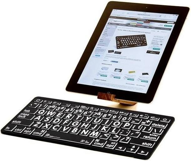 Produktbild Logickeyboard XL-Print White on Black dt. (PC/BT) (DE, Kabellos)