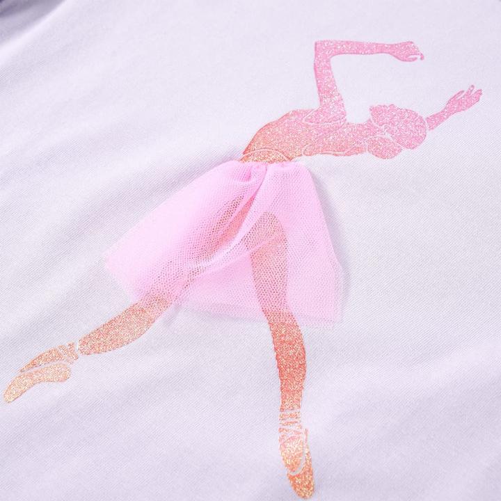 Actual product image VidaXL Children's long-sleeved shirt light lilac 140,Material: 95 % cotton. 5 (140)