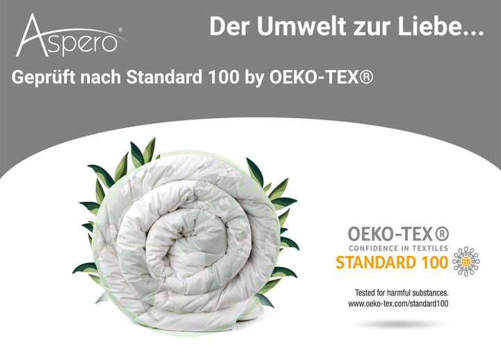 Produktbild Aspero Bio-Baumwoll-Bettdecke AJACCIO (1500 g, 200 x 200 cm)