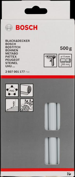 Produktbild Bosch Professional Zubehör Schmelzkleber, 11 x 200 mm, 500 g, grau