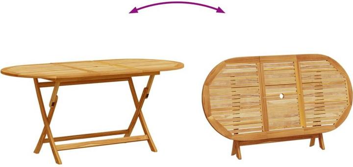 Produktbild VidaXL Gartenmöbel Essgruppe Gartengarnitur 7-tlg. Massivholz Akazie Textilene (160 cm)