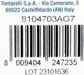 Valeurs nutritives et ingrédients Tontarelli poubelle verticale avec anse moda 28l blanc/noir (28 l)