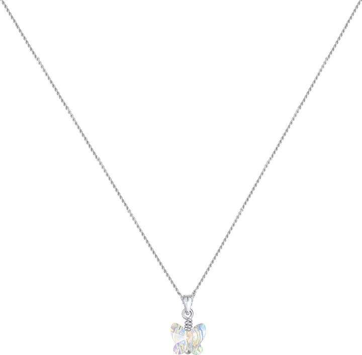 Produktbild Elli Halskette Kinder Schmetterling Kristalle 925 Silber (925er Sterling Silber, Glaskristall, 40 cm)