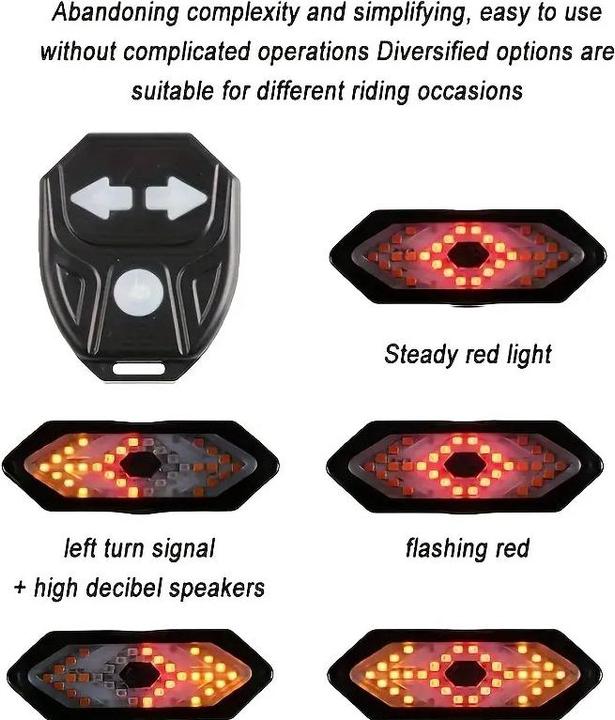 Produktbild Cbx Fahrrad-Rücklicht mit Blinker, Fahrradlicht mit Blinker, Fahrradblinker