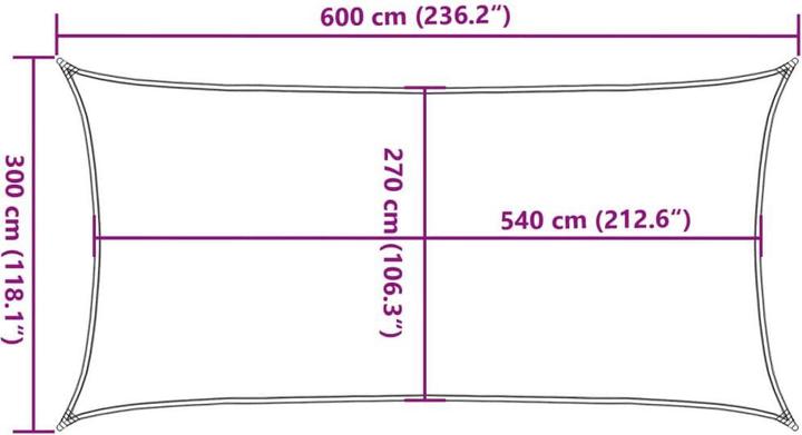 Immagine prodotto VidaXL Sonnensegel (300 x 300 cm)