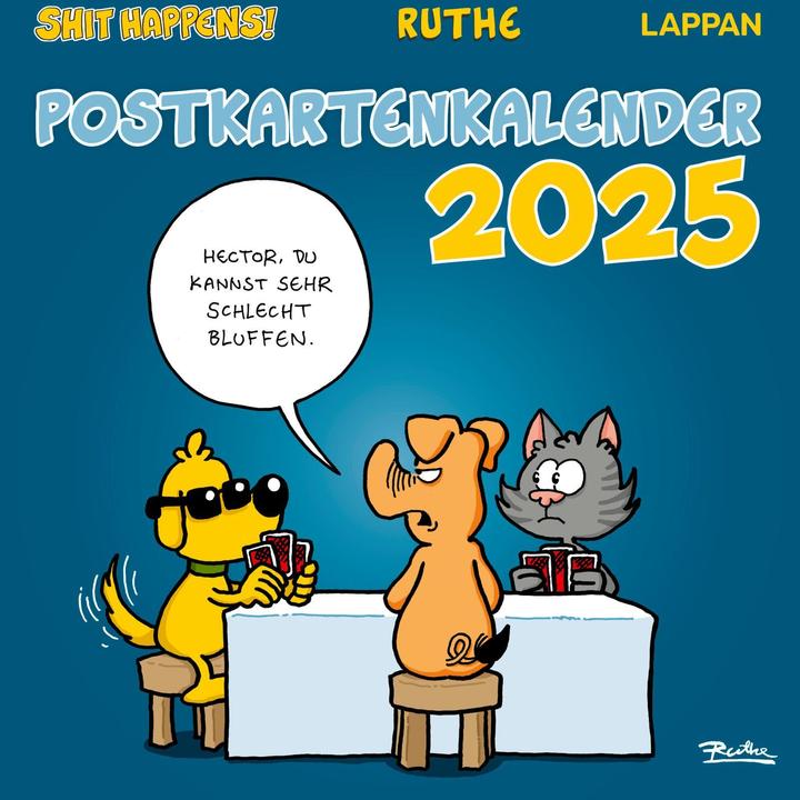 Image du produit Shit happens! Calendrier de cartes postales 2025 (17,5 x 17,5 cm, Non contraignant, Allemand)