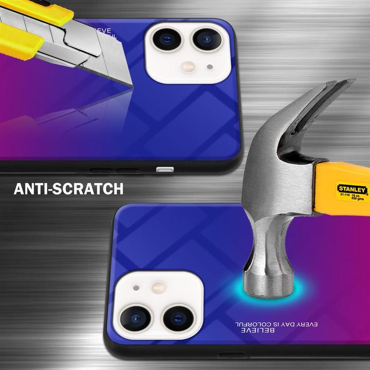 Image du produit Cadorabo Couverture en verre TPU 2 couleurs (Apple iPhone 12 mini)
